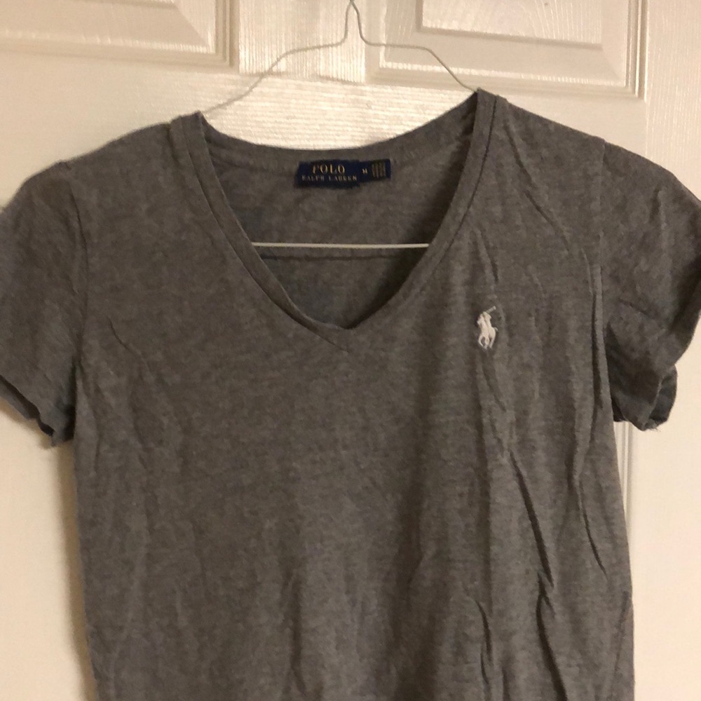 Gray polo T-shirt